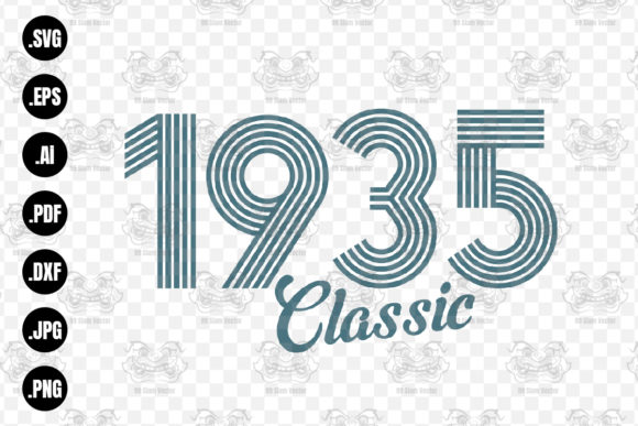 Download Classic 1935 SVG, 1935 Birthday Svg, Png - 1935 Collection