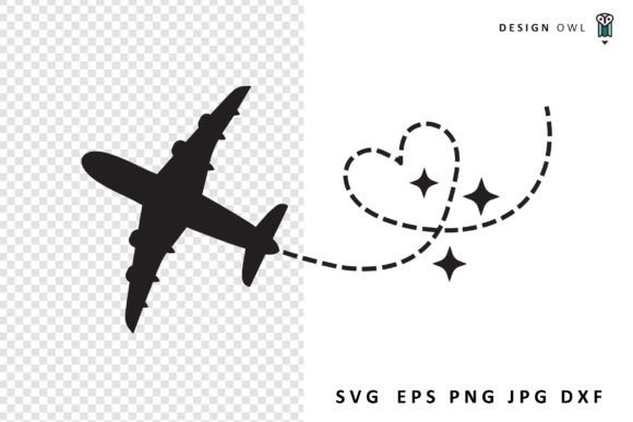 Download Plane with Heart Trail - Travel SVG - Travel svg Collection