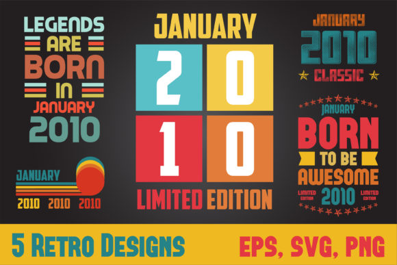 Download 5 Retro Designs - January 2010 - 2010 Collection