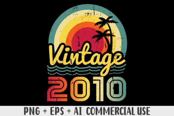 Download Vintage 2010 PNG Sublimation Design - 2010 Collection